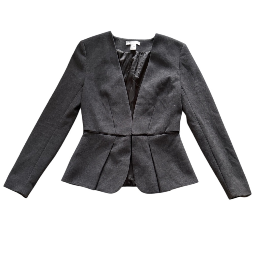 H&M Dark Grey Blazer EUC Size 8
